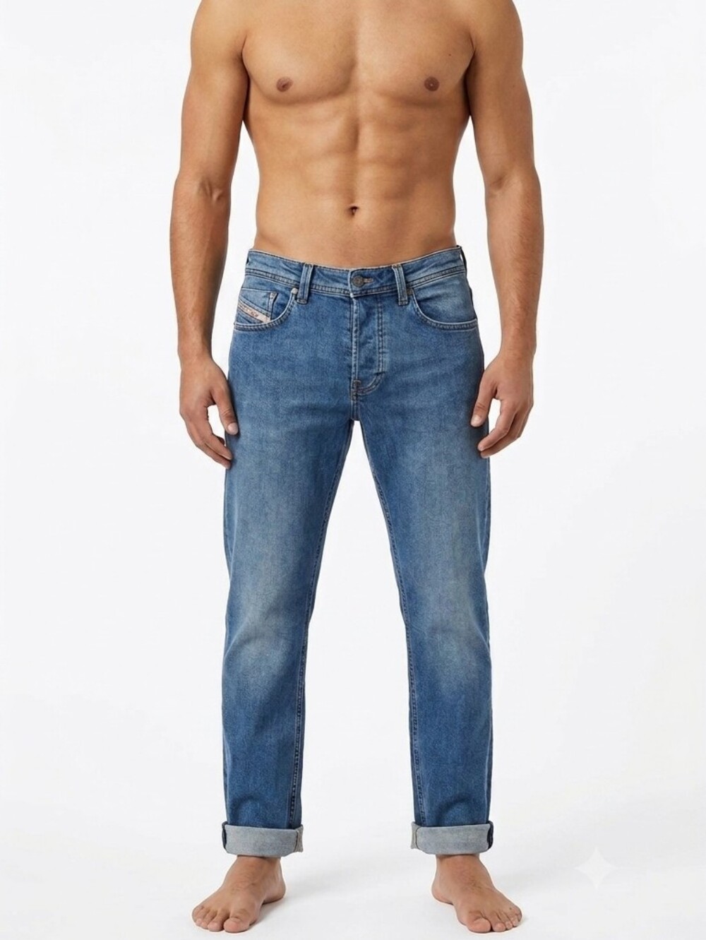 NWT Diesel Men's Straight Leg Jeans – Medium Wash (Brand New) - Picture 1 of 5
